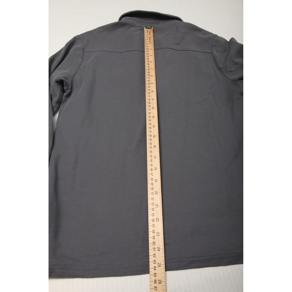 Criquet Polo Shirt Mens Small Gray Long Sleeve Pima Cotton Golf Casual - Picture 9 of 11